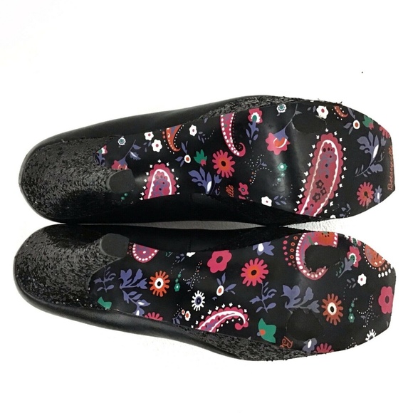 Betseyville Sequin Glitter Platform Heels Black 7 - Picture 5 of 7